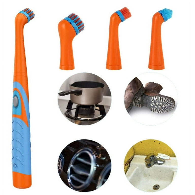 1 Set Electric Cleaning Brush Oscillating Home Kitchen Cleaning Tool Super  Power Sonic Power Scrubber Cordless With 4 Heads - AliExpress