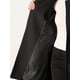 thumbnail image 5 of Abrigo clásico con cuello levantado para mujer con cremallera y cinturón Negro XS, 5 of 6