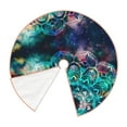 thumbnail image 3 of Bingfone Christmas Tree Skirt Mat Christmas Decoration Interior 36"-Watercolor Mandala, 3 of 8