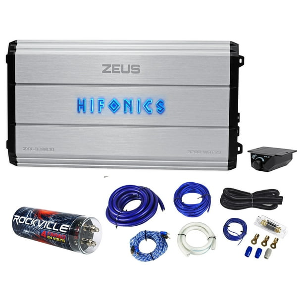 Hifonics Zeus ZXX3200.1D 3200w RMS Mono Car Audio Amplifier+Amp Kit