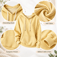 thumbnail image 3 of Women's Printed Hooded Sweatshirt, Pullover Drawstring Sports Hoodies, Relaxed Fits Long Sleeve Outdoor Workout Tops, 3 of 8