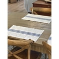 thumbnail image 4 of Piper Classics Market Place Blue Grain Sack Stripe Placemats, Set of 4, 100% Cotton, 4 of 9