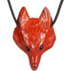 thumbnail image 1 of Red Jasper Crystal Fox Colgante 1.6 Pulgadas Fox Head Tallado a mano Collar de piedras preciosas Curación Estatua de cristal Animal Estatua coleccionable con caja de regalo, 1 of 4