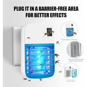 GPEH Indoor Bug and Mosquito Zapper with Blue Lights, White and Blue, 4 Count
