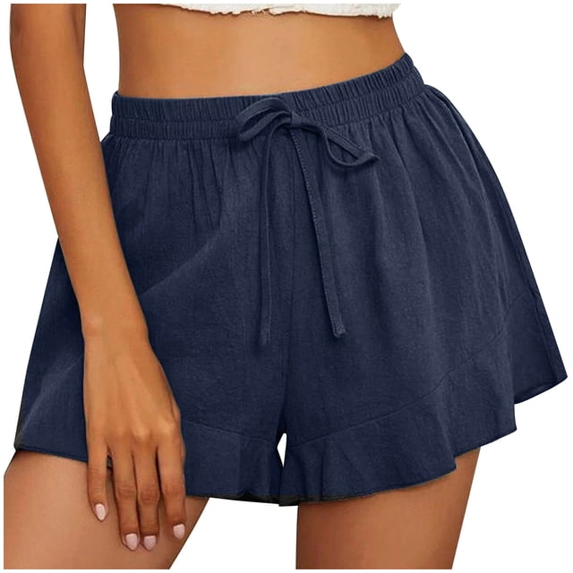 Birdeem Shorts de Mode pour Femmes Été Décontracté Ample Taille Haute