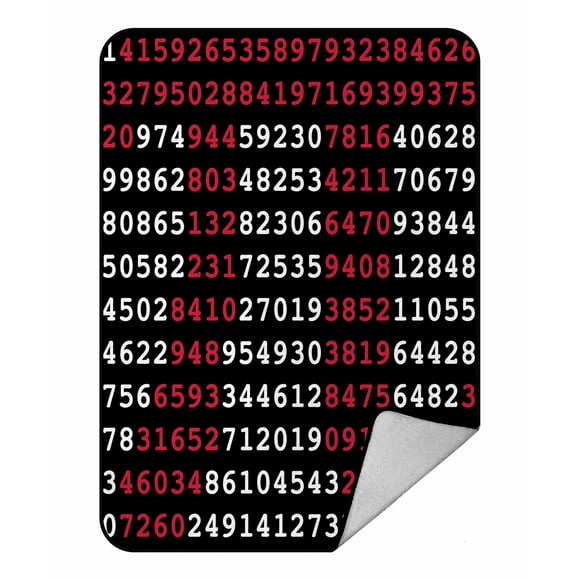 YUSDECOR Pi Sign And Pi Numbers On Black Background Blanket Crystal Velvet Throw Bed Blanket 58x80 inches