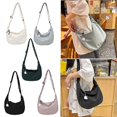thumbnail image 3 of Bolsos de mujer, bolso de hombro Harajuku, bandolera lisa a juego, bolso para citas, 3 of 5