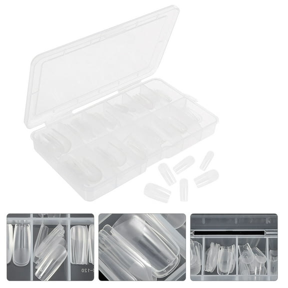 Hemobllo Clear Nail Tips Decoration Easy to Use 120Pcs
