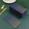 thumbnail image 5 of 100 Pcs Blue Paper Napkins Disposable - Blue Gold Dot Party Napkins Navy Blue Dinner Napkins for Wedding Anniversary Birthday Bathroom Party Supplies, 5 of 15