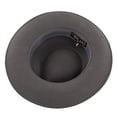 thumbnail image 6 of Capital Grey Wool Crushable Wool Felt Fedora – Classic Teardrop C-Crown Fedora with 2.75" Brim, Grosgrain Ribbon Band, Cotton Sweatband & Side Pin – 100% Australian Wool, 6 of 6