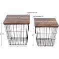 thumbnail image 2 of ZXNYH (Gray) Nesting End Tables with Storage, 2 of 8