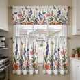 thumbnail image 4 of Watercolor Wildflower Butterfly Print Short Cafe Curtain,Light Filtering Washable Half Window Tier,Valance Curtain for Kitchen,Cafe,Laundry Home Decor, 4 of 6