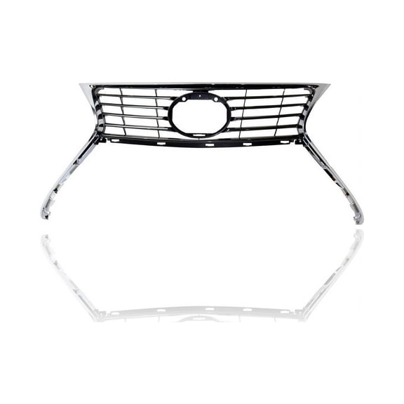 Grille - Compatible/Replacement for '14-16 Lexus IS200T/250/350 Base - Upper Emblem, Chrome Outer Frame Black Bar Insert - 5311253050 CAPA