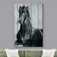 thumbnail image 2 of wall26 Canvas Print Wall Art Vintage Wood Panel Duotone Farm Horse Nature Animals Digital Art Realism Decorative Farmhouse Zen Rustic Multicolor Wildlife for Living Room, Bedroom, Office - 12"x1, 2 of 5