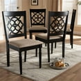 thumbnail image 2 of Bowery Hill 17.9" Modern Oak Wood Dining Chair in Sand/Espresso (Set of 4), 2 of 6