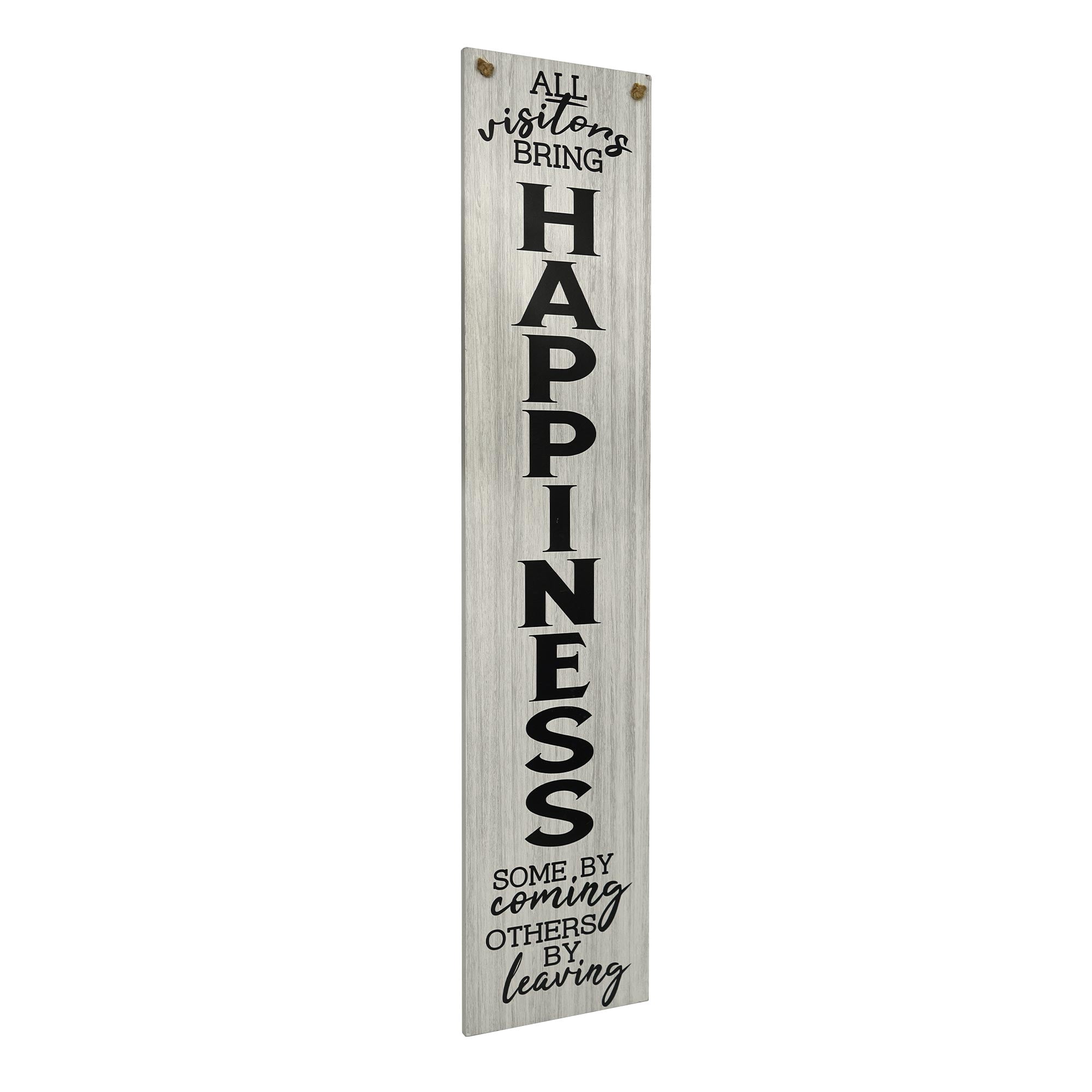 We are Already Disturbed Please Come in | Visitors Bring Happiness Reversible Double-Sided Hanging Wall Sign & Leaning Plaque for Home, Entryway, Door, Living Room - 47.25" x 10"