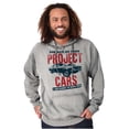 thumbnail image 3 of Vintage Muscle Car Mechanic Husband Men's Big & Tall Graphic Hoodie Brisco Brands 2X, 3 of 5