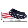 thumbnail image 4 of AZXY 4th of July 100% Cotton Star and Stripes Visor, Adjustable Sun Protection Hat for Summer Parades, Barbecues and Outdoor Events, Red White Blue, 4 of 7