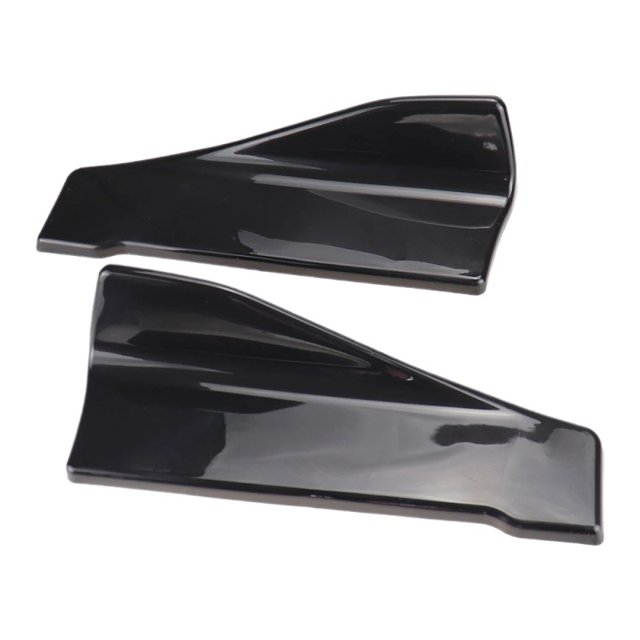 Universal Car Body Side Skirt Bumper Spoiler Anti-crash modified Rear Lip Angle Splitter Diffuser Carbon Fiber/Black