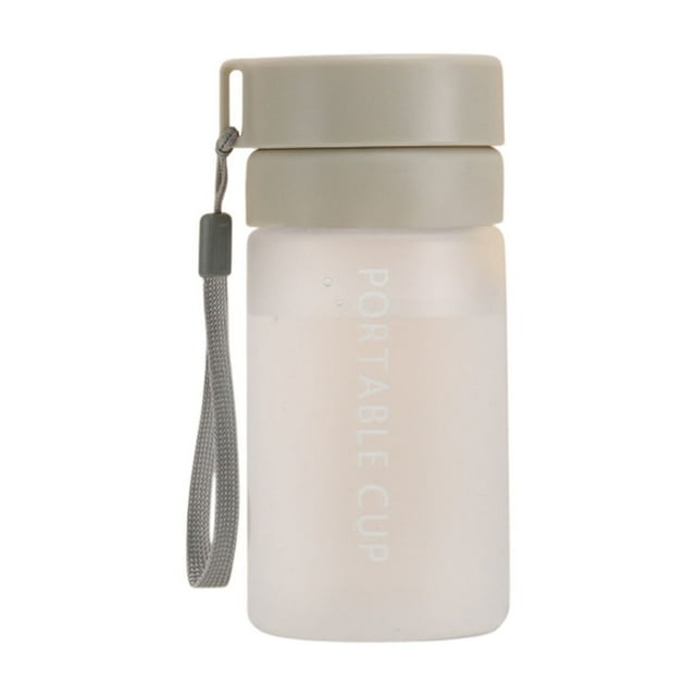 yulier Grande Bouteille d'Eau pour Étudiants avec Infuseur à Thé, 400ML Bouteille d'Eau en Plastique Réutilisable et Étanche pour Randonnée, Sports, Gym, Camping, Pêche, Gris