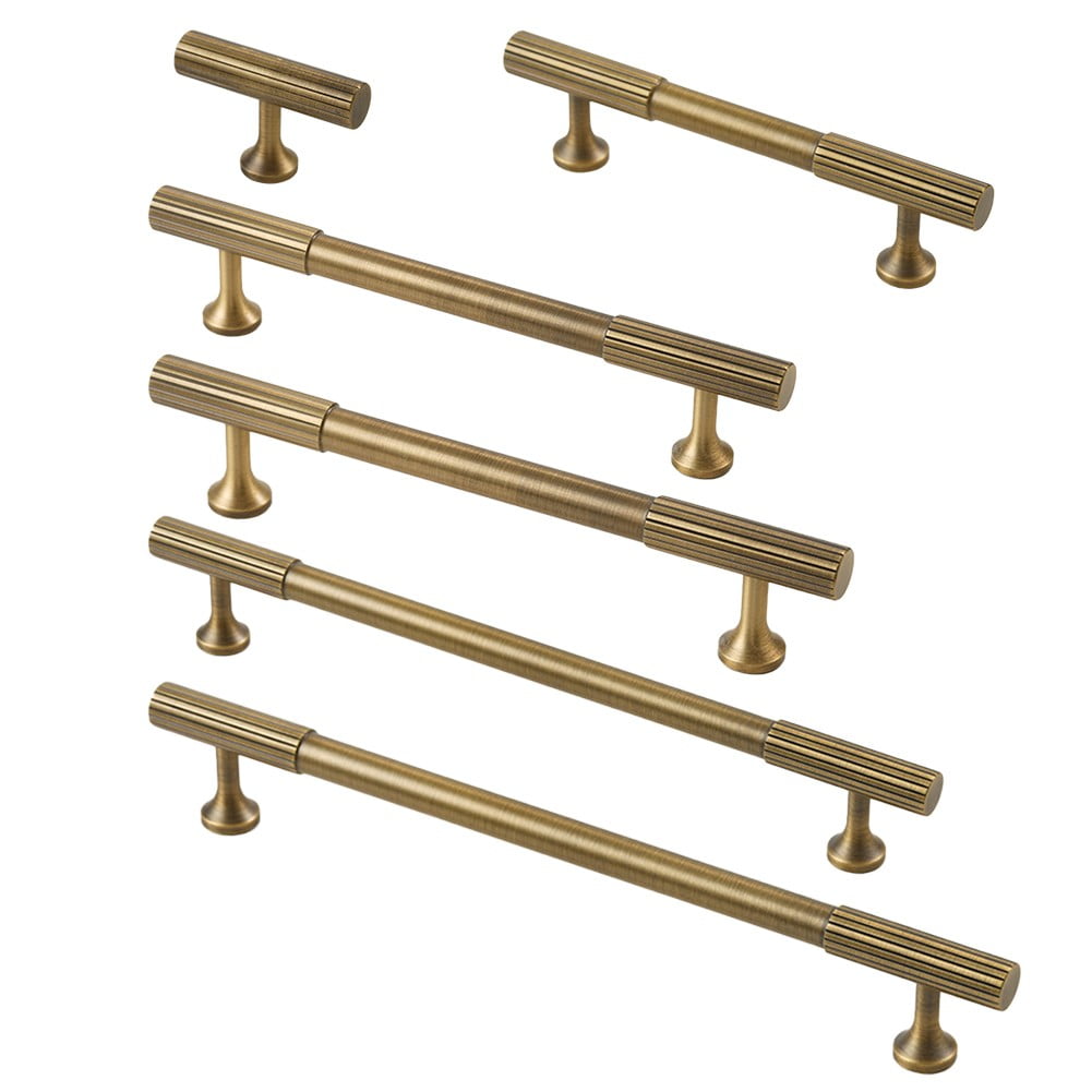 yaaqii Brass Handle Exposed Antique Brass Furniture Handle Drawer Cabinet Door Handle