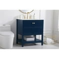thumbnail image 2 of 30 inch Single Bathroom Vanity in Blue with Backsplash, 2 of 8