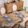 thumbnail image 3 of Two Tone Cotton 15" Round Woven Placemat Sets, 4-Pack Navy Blue, 3 of 7