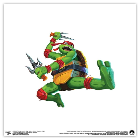 Gallery Pops Nickelodeon Teenage Mutant Ninja Turtles: Mutant Mayhem - Raph Wall Art, Unframed Version, 12" x 12"