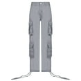 thumbnail image 5 of Olyvenn Stylish Women's Color Loose And Comfortable Cotton Casual Pants Work Office Loose Trousers Full Length Pants for Women Trendy Gray 4, 5 of 7