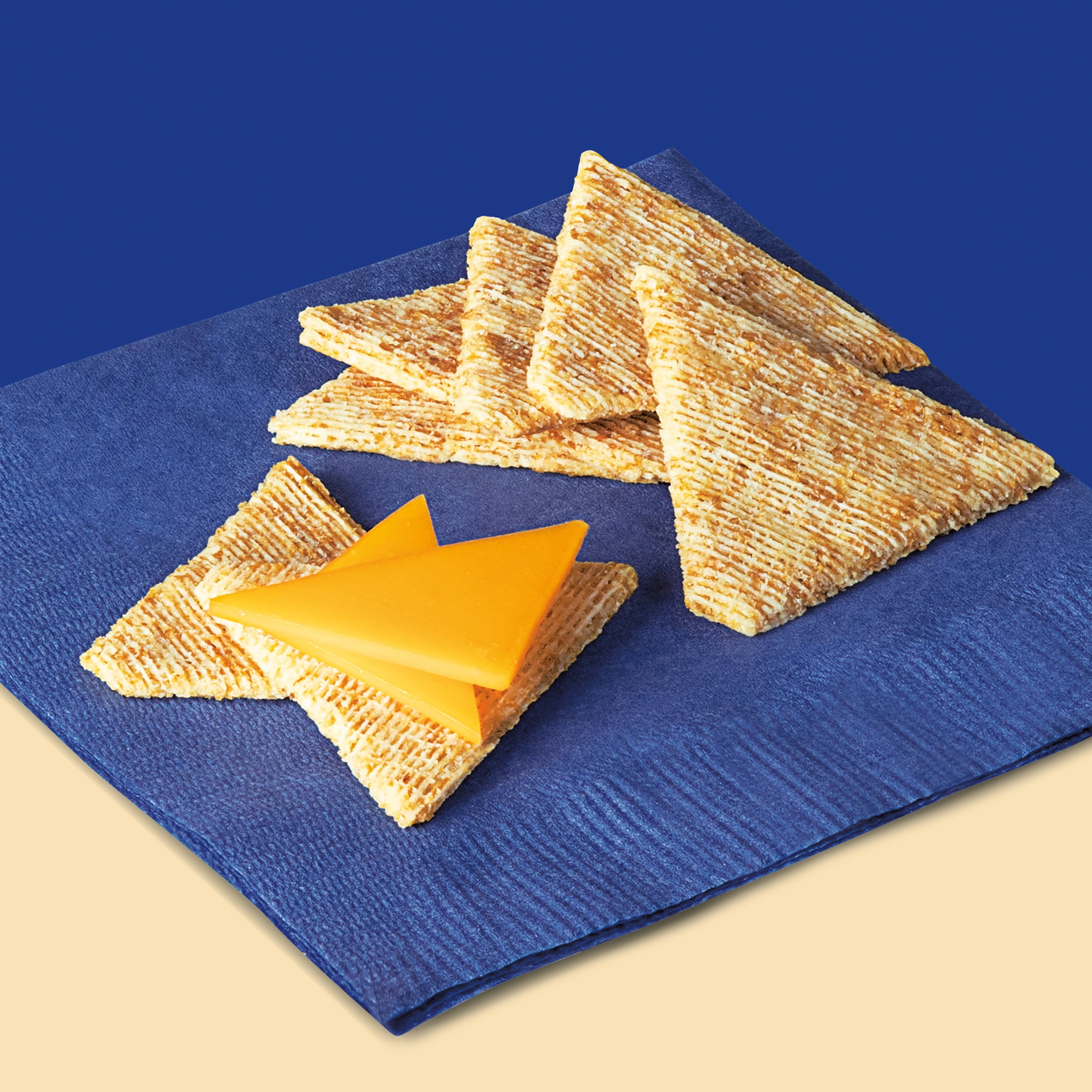 (3 pack) Triscuit Thin Crisps Original Whole Grain Wheat Crackers, Vegan Snacks, Snack Crackers, 7.1 oz