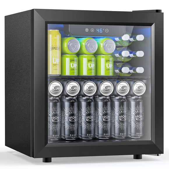 Refrigerador de bebidas Electactic 50 latas de 30 L con puerta de vidrio