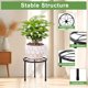 thumbnail image 4 of Set de 5 soportes para plantas VECELO de metal resistente, color negro, 4 of 7