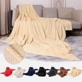 thumbnail image 6 of SLYNSHome Queen Size Fleece Throw Blanket Super Soft Flannel Cozy Blanket Washable Lightweight for Couch, Sofa, Bed, Office - Coffee 63x87 inch, 6 of 6