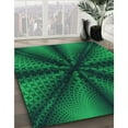 thumbnail image 2 of Ahgly Company Indoor Square Patterned Deep Teal Green Area Rugs, 5' Square, 2 of 6