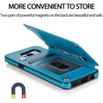 thumbnail image 6 of Design for Samsung Galaxy S8 Plus/S8+ Wallet Case,PU Leather Phone Cases with Screen Protector Card Holder,Stand Flip Shockproof Flip Protective Cover for S8plus SM-G955U Women Men Blue, 6 of 11