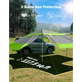 thumbnail image 6 of JOYTUTUS Versatile Vehicle Awning with 3 Removable Sides,UV50+ and Waterproof, SUV Camping Sunshade with Storage Pockets(Gray Green,11.5FT * 7.9FT), 6 of 7