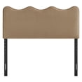 thumbnail image 6 of Athena Stain-Resistant Performance Velvet Queen Size Headboard in Taupe, 6 of 8