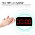 thumbnail image 3 of Voice-activated Alarm Clock LED Digital Display with Separate Snooze Button 12/24 Hour Setting USB Rechargeable for Travel Bedroom Office, 3 of 8