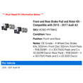thumbnail image 2 of Front and Rear Brake Pad and Rotor Kit - Compatible with 2015 - 2017 Audi A3 2016, 2 of 2