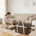 thumbnail image 1 of HIGERH Large-Capacity Moving Storage Bag | Reinforced Rivets & Waterproof Non-Woven Fabric | Quilt, Clothes & Mattress Organizer for Moving & Packing, 1 of 6