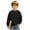 Black #024, variant on Boys Waffle Knit Sweatshirt Kids Crew Neck Long Sleeve Chest Pocket Relaxed Fit Fall School Pullover