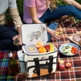 thumbnail image 5 of FORMRS Insulated Cooler Bag 24 Cans Capacity Soft Leakproof Lunch Box with Side Pockets, Sleeping Black Cat, 5 of 7