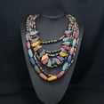 thumbnail image 3 of Litie Women Boho Necklace,Multilayer Colorful Handmade Tassel Wood Beaded Pendant Bib Necklace Jewelry, 3 of 3
