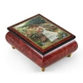 thumbnail image 1 of Handcrafted Ercolano Music Box With Painted Scene "Quite Garden" By Sandra Kuck - Singing In The Rain, 1 of 1