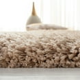 thumbnail image 6 of SAFAVIEH Supreme Charlton Solid Plush Polyester Shag Area Rug, Beige, 3' x 5', 6 of 9