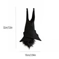 thumbnail image 3 of 12.6 Inch Upside Down Hanging Bat Halloween Decorations, Realistic Black Felt Bat Ornaments, Spooky Indoor Outdoor Decor Supplies for Indoor Outdoor House Yard Halloween Party, 3 of 7