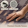 thumbnail image 6 of ODIKA 6'x9' Washable Area Rug Non-Slip, Chair-Friendly, Mauve Gothic Mansion with Starry Accents Victorian Inspired Design Elegant Swirls and Cats for Dining Room, Under Table, Office Décor, 6 of 7