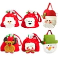 thumbnail image 2 of Bolsas de regalo de Navidad para muñecas, bolsas de Nochebuena con forma de manzana, bolsas de regalo de alce, oso, Papá Noel, muñeco de nieve, regalos para fiestas de Navidad, envoltorios festivos, 2 of 5