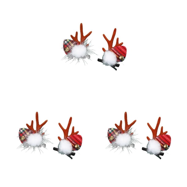 Advancent Pinzas para el cabello de Navidad Horquilla de cuerno de venado de Navidad Estilo lindo Decoración de la cabeza diario Diadema Sombreros Type1 NO1 Advancent CBP547528