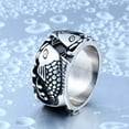thumbnail image 4 of ZMY Home 10mm Stainless Steel Ring with Exquisite Koi Fish Carving for Men and Women (7), 4 of 6